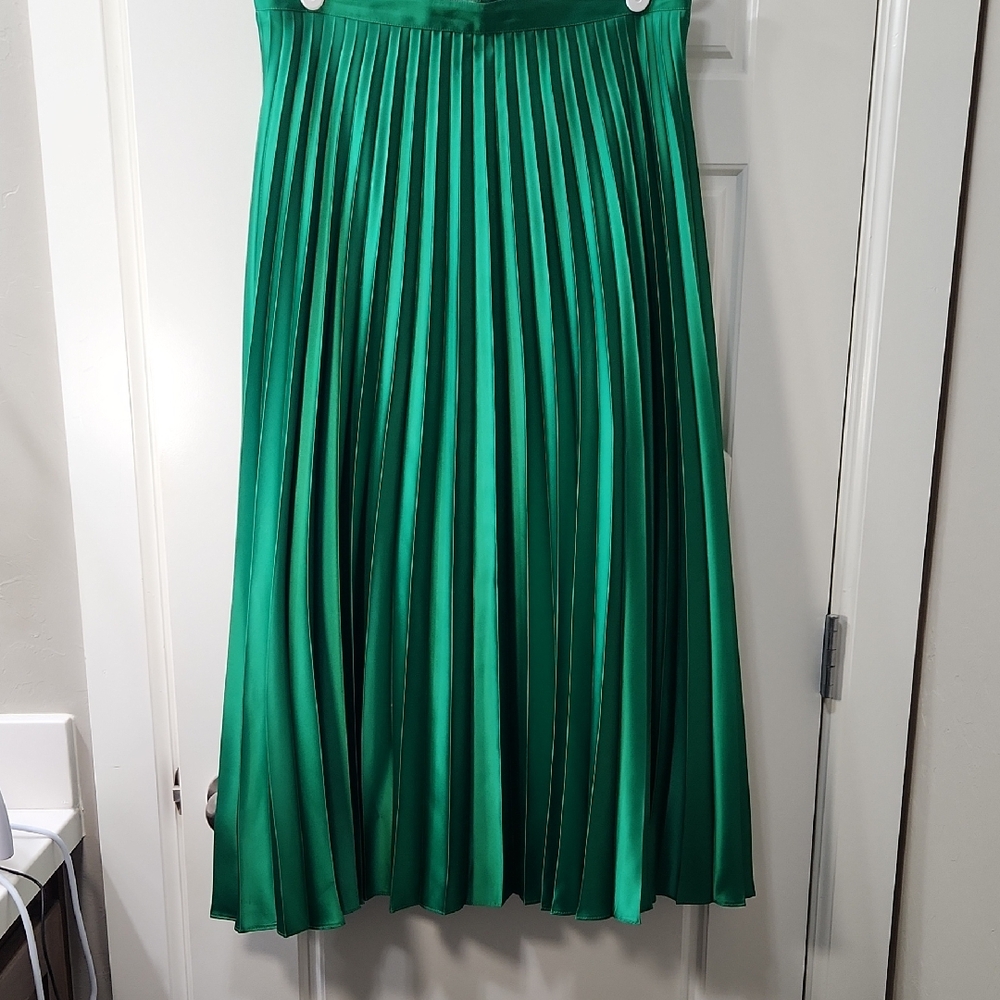 Vintage Dino Valiano Pleated Skirt Green Size 10 US / 44 Italy